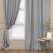 Классические шторы Betsi цвет: серый (150х270 см - 2 шт)