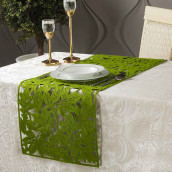 Дорожка на стол Leaf цвет: зеленый (40х130 см)