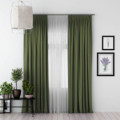 Классические шторы Nathaniel цвет: зеленый (135х290 см - 1 шт)