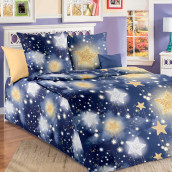 Детское постельное белье Звездная пыль цвет: синий (1.5 сп)