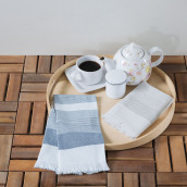 Кухонное полотенце Brandy цвет: светло-серый, синий (40х60 см - 2 шт)