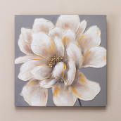 Картина Белый цветок (60х60х3 см)