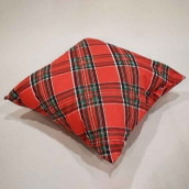 Декоративная подушка Рождественская сказка, клетка цвет: красный (40х40)
