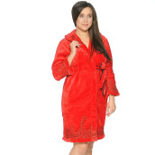 Домашний халат Cemre цвет: красный (L)