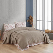 Постельное белье с одеялом-покрывалом Lisett цвет: коричневый (евро макси)