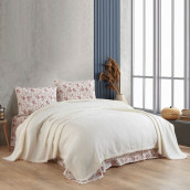 Постельное белье с одеялом-покрывалом Lisett цвет: кремовый (king size (евро макси))