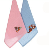 Кухонное полотенце Тигр цвет: розовый, голубой (40х60 см - 2 шт)