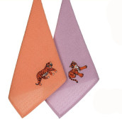 Кухонное полотенце Тигр цвет: оранжевый, фиолетовый (40х60 см - 2 шт)