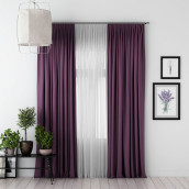 Классические шторы Блэкаут цвет: фиолетовый