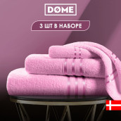 Набор из 3 полотенец Harmonika цвет: розовый (30х50 см, 50х80 см, 70х130 см)