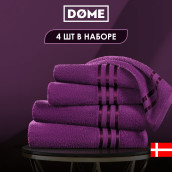 Набор из 4 полотенец Harmonika цвет: пурпурный (50х80 см - 2 шт, 70х130 см - 2 шт)