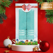 Набор из 2 полотенец в подарочной коробке Harmonika цвет: мятный (70х130 см - 2 шт)