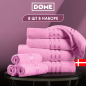 Набор из 8 полотенец Harmonika цвет: розовый (30х50 см - 4 шт, 50х80 см - 2 шт, 70х130 см - 2 шт)