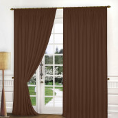Классические шторы Maggie цвет: коричневый (200х270 см - 2 шт)