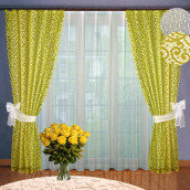 Классические шторы Carroll цвет: оливковый (165х250 см - 2 шт)