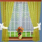 Классические шторы Azaziah цвет: оливковый (165х160 см - 2 шт)