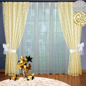 Классические шторы Carroll цвет: кремовый (165х250 см - 2 шт)
