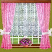 Классические шторы Azaziah цвет: розовый (165х160 см - 2 шт)