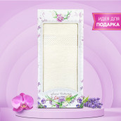 Полотенце в подарочной коробке Petek Crystal цвет: молочный (70х130 см)