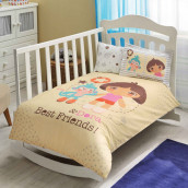 Детское постельное белье Даша - путешественница цвет: песочный (для новорожденных)