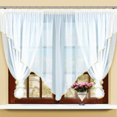 Классические шторы Lorainne цвет: белый (400х180 см - 1 шт)