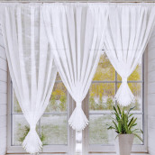 Классические шторы Sebela цвет: белый (300х180 см - 1 шт)