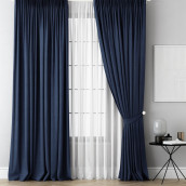 Классические шторы Каспиан цвет: синий