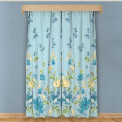 Классические шторы Winifred цвет: голубой (200х270 см - 2 шт)