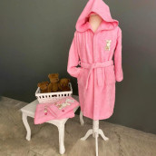 Детский банный халат Зайка цвет: розовый