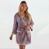 Банный халат Celyn цвет: фиолетовый