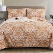 Постельное белье с одеялом Ришелье цвет: абрикосовый