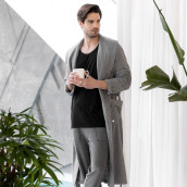 Банный халат Аристо цвет: серый