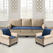 Комплект накидок на диван и два кресла Ромбы цвет: синий