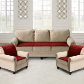 Комплект накидок на диван и два кресла Паркет цвет: бордовый