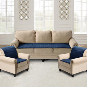 Комплект накидок на диван и два кресла Паркет цвет: синий