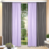 Классические шторы Kristin цвет: серый, сиреневый