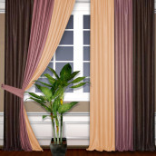 Классические шторы Imani цвет: коричневый, малиновый, персиковый