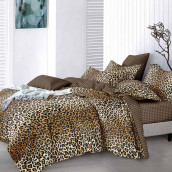 Постельное белье Леопард цвет: коричневый