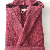 Банный халат Селин цвет: бордовый