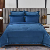 Постельное белье с одеялом-покрывалом Энрике цвет: синий