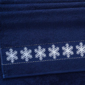 Полотенце Снежинки цвет: синий