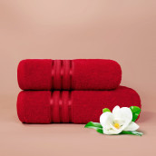 Набор из 2 полотенец Harmonika цвет: красный (50х80 см, 70х130 см)
