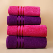 Набор из 4 полотенец Harmonika цвет: пурпурный, малиновый (50х80 см - 2 шт, 70х130 см - 2 шт)