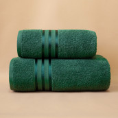Набор из 2 полотенец Harmonika цвет: темно-зеленый (50х80 см, 70х130 см)