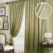 Классические шторы Grier цвет: зеленый (220х270 см - 2 шт)