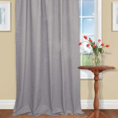 Классические шторы Delores цвет: серый (140х280 см - 1 шт)