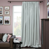 Классические шторы Abbey цвет: серый (200х280 см - 1 шт)