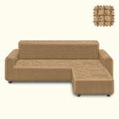 Чехол на угловой диван (правый угол) оттоманка Dolley цвет: песочный (240 см)