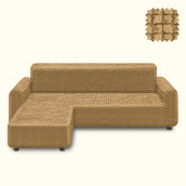 Чехол на угловой диван (левый угол) оттоманка Dolley цвет: медовый (240 см)