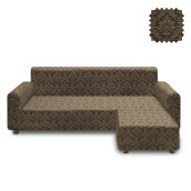 Чехол на угловой диван (правый угол) оттоманка Darien цвет: серо-коричневый (240 см)
